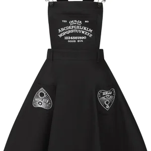 Hell Bunny Samara Ouija 60's Pinafore Dress Black