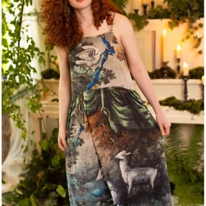 Market Of Stars Theatre Of Dreams Deer Maxi Dress Kimono Multi