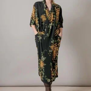 One Hundred Stars Chrysanthemum Rachel Dress Black