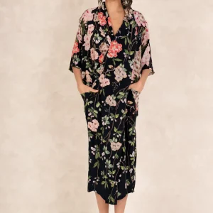 One Hundred Stars Trailing Blossom Rachel Dress Black