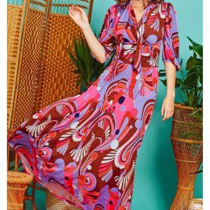 Onjenu Deborah Sugar Love 70's Maxi Dress Multi