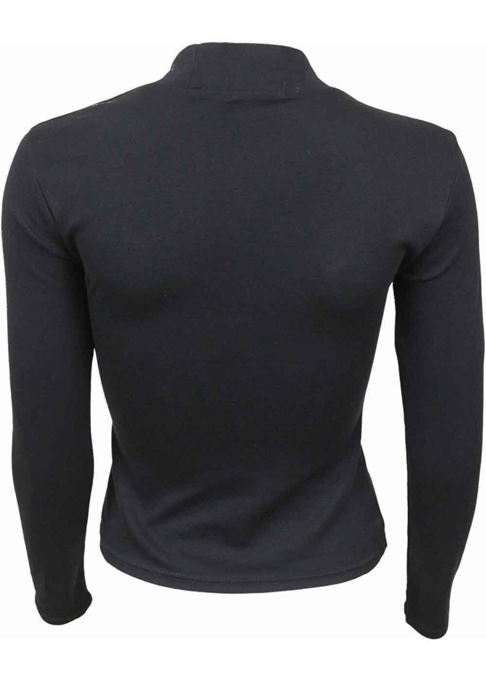 Spiral Black Cat Pentagram Top Black – Image 4