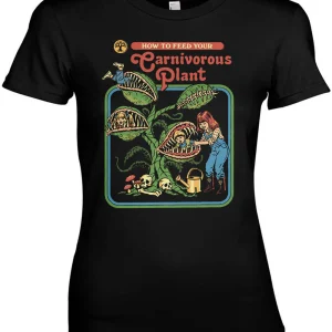 Steven Rhodes Carnivorous Plant Girly T-Shirt Black