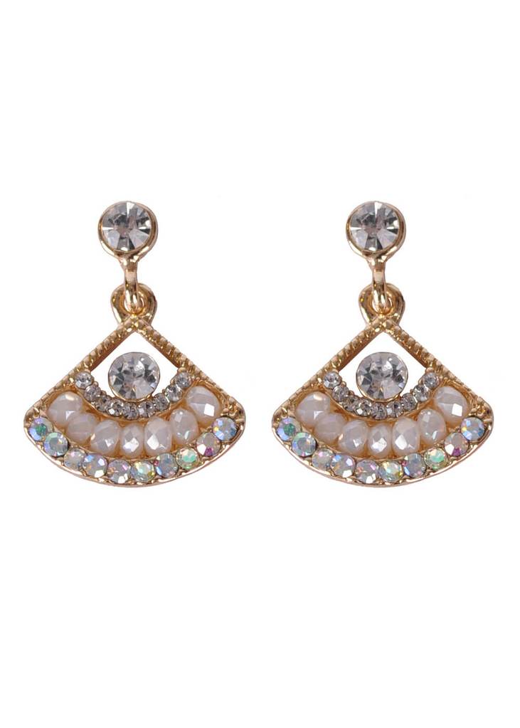 Succubus Diamond Fan 40's Earrings Gold