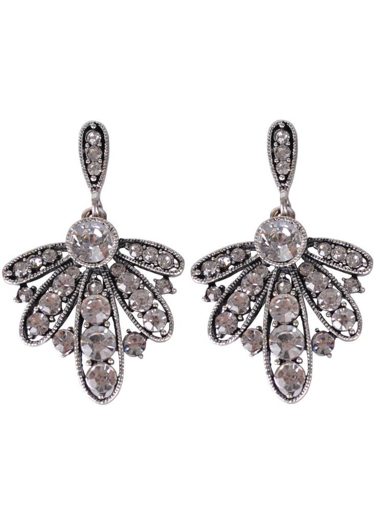 Succubus Sparkle Leaves Old Hollywood Glamour 20's Earrings – Image 2