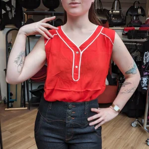 Tulip B Sail Away 70's Top Orange