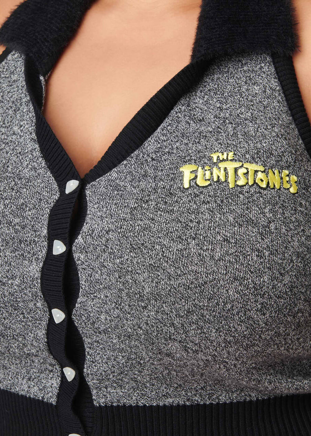 Unique Vintage x Flintstone Bedrock Sweater Black White – Image 3
