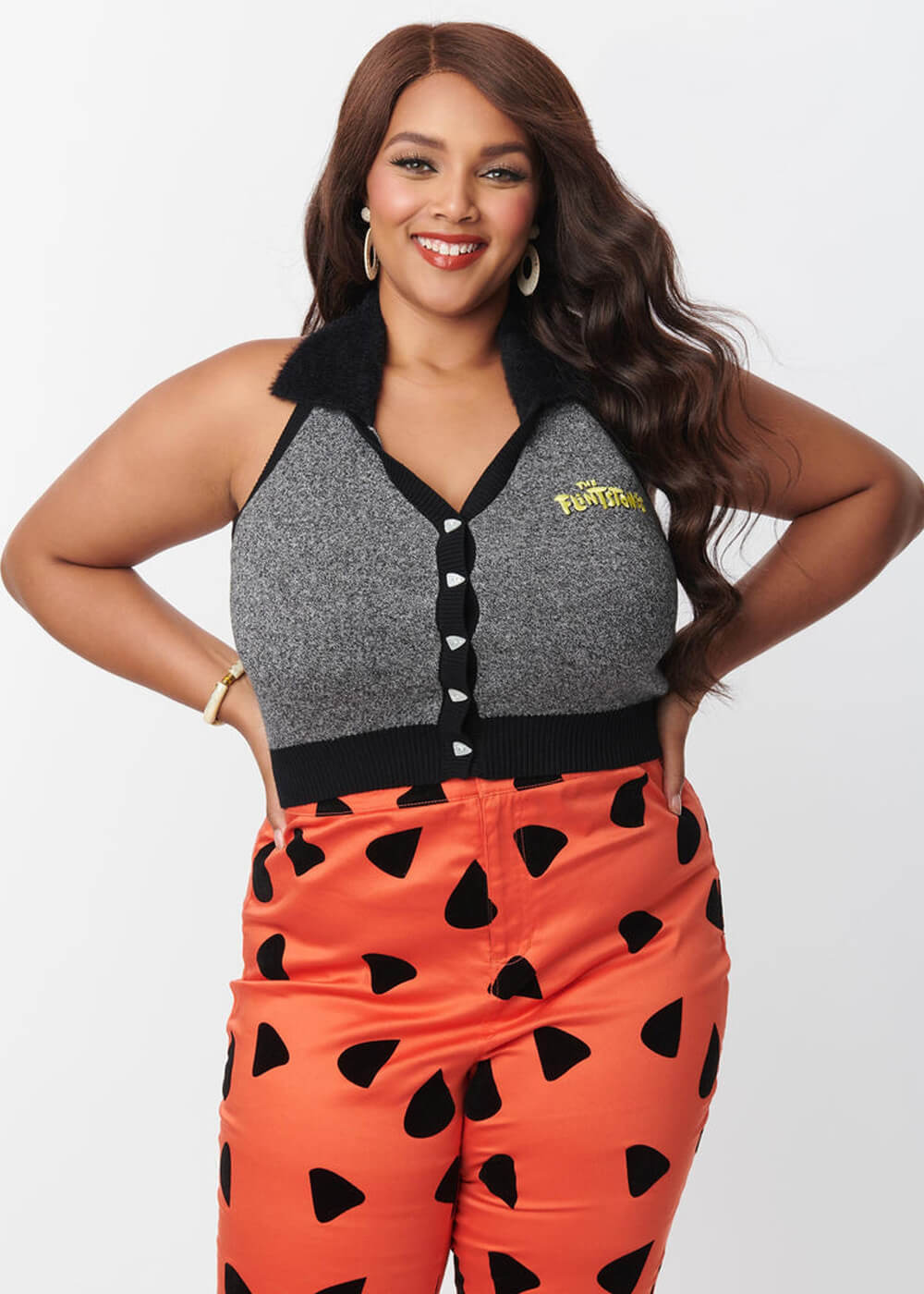 Unique Vintage x Flintstone Bedrock Sweater Black White – Image 5