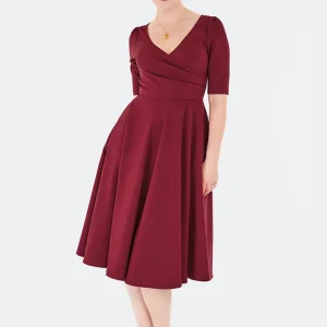 Voodoo Vixen Crossbody 50's Swing Dress in Red