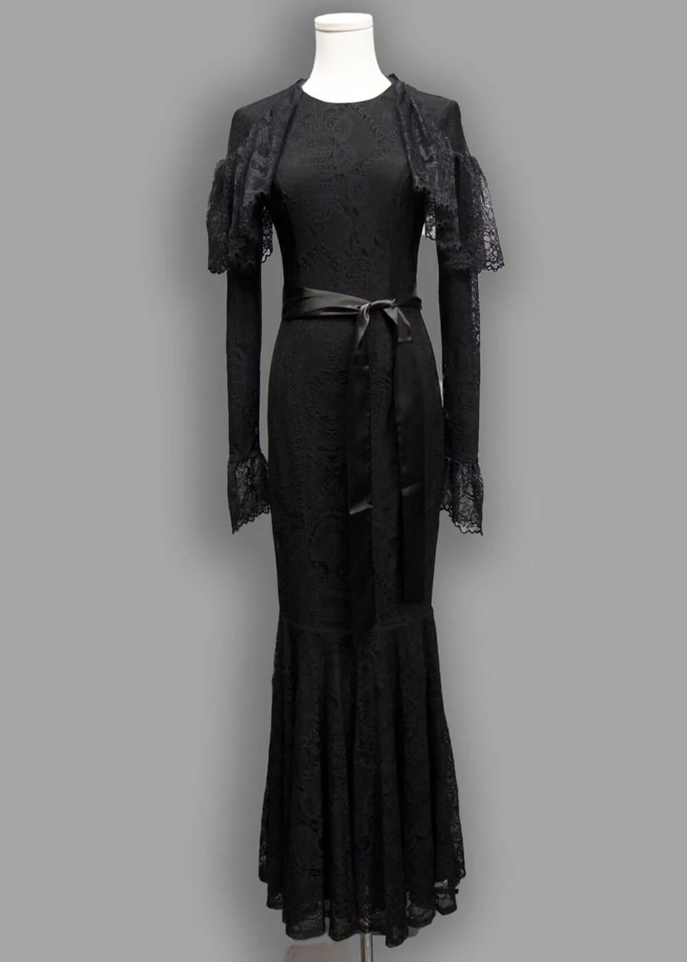 Witchwood Borden Lace Mermaid Maxi Dress Black – Image 5