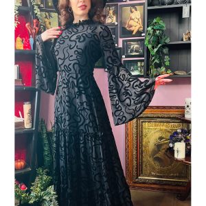 Witchwood Sloane Snake Maxi Dress Black